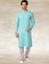 Sea Green Kurta Hand Loomed In Rich Yarns Of Cotton Chudidaar