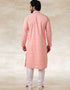 Pink Kurta Hand Loomed In Rich Yarns Of Cotton Chudidaar Closure View