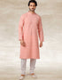 Pink Kurta Hand Loomed In Rich Yarns Of Cotton Chudidaar