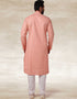 Peach Kurta Hand Loomed In Rich Yarns Of Cotton Chudidaar Closure View