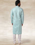 Green Kurta Hand Loomed In Rich Yarns Of Cotton Chudidaar Closure View