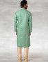 Green Kurta Hand Loomed In Rich Yarns Of Cotton Chudidaar Closure View