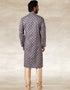 Gray Kurta Hand Loomed In Rich Yarns Of Cotton Chudidaar Closure View