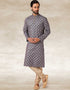 Gray Kurta Hand Loomed In Rich Yarns Of Cotton Chudidaar