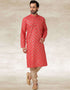 Dark Pink Kurta Hand Loomed In Rich Yarns Of Cotton Chudidaar