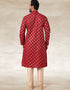Maroon Kurta Hand Loomed In Rich Yarns Of Cotton Chudidaar Closure View