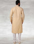 Baige Kurta Hand Loomed In Rich Yarns Of Cotton Chudidaar Closure View