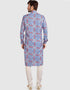 Blue Kurta Cotton Chudidaar Closure View