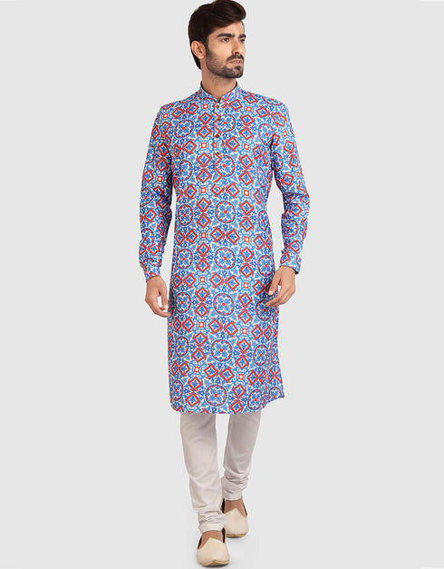Blue Kurta Cotton Chudidaar