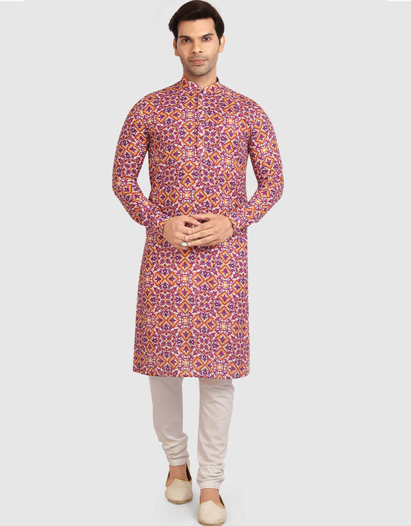Rust Kurta Cotton Chudidaar