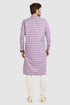 Light Purple Kurta Cotton Chudidaar Closure View
