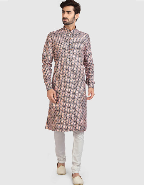 Peach Kurta Cotton Chudidaar