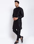 Black Kurta Dhupion Silk Chudidaar Closure View