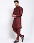 Brown Kurta Dhupion Silk Chudidaar Closure View