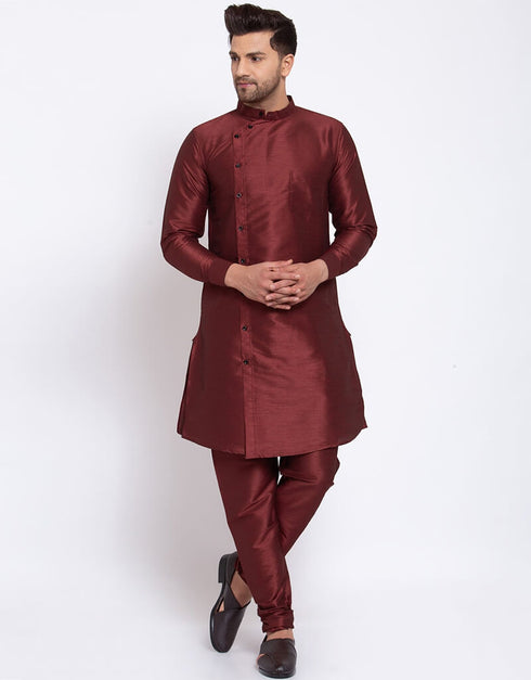 Brown Kurta Dhupion Silk Chudidaar