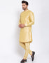 Cream Kurta Dhupion Silk Chudidaar Closure View