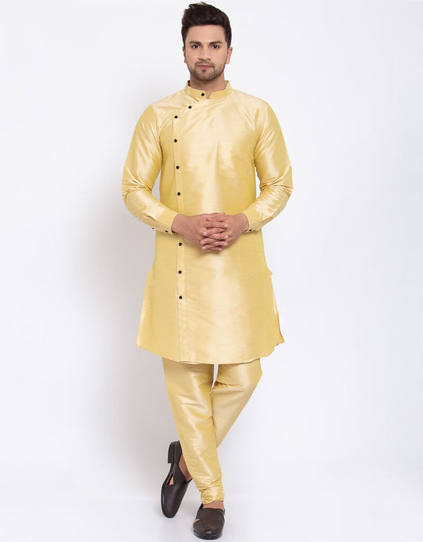 Cream Kurta Dhupion Silk Chudidaar