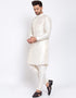 White Kurta Dhupion Silk Chudidaar Closure View