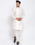 White Kurta Dhupion Silk Chudidaar