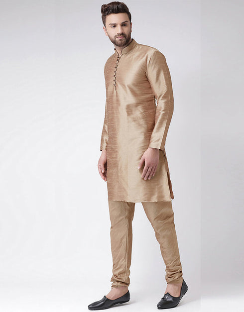 Chiku Kurta Dhupion Silk Chudidaar Closure View
