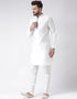 White Kurta Dhupion Silk Chudidaar Closure View