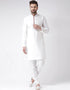 White Kurta Dhupion Silk Chudidaar