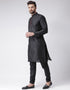 Black Kurta Dhupion Silk Chudidaar Closure View