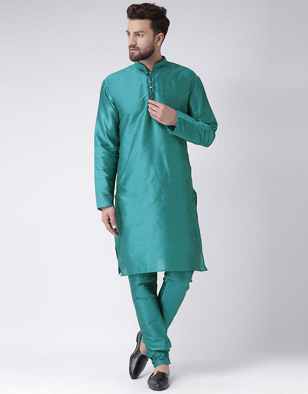 Rama Green Kurta Dhupion Silk Chudidaar
