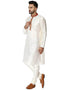White Kurta Dhupion Silk Chudidaar Closure View