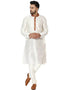 White Kurta Dhupion Silk Chudidaar