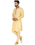 Cream Kurta Dhupion Silk Chudidaar Closure View