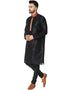 Black Kurta Dhupion Silk Chudidaar Closure View