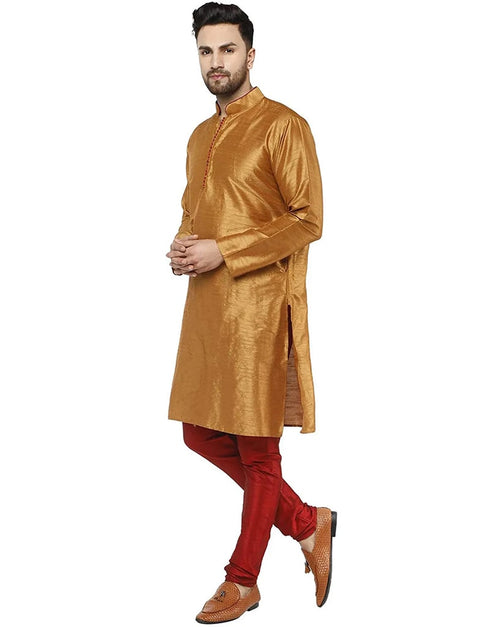 Chiku Kurta Dhupion Silk Chudidaar Closure View