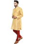 Cream Kurta Dhupion Silk Chudidaar Closure View