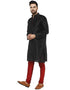 Black Kurta Dhupion Silk Chudidaar Closure View