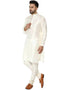 White Kurta Dhupion Silk Chudidaar Closure View