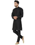 Black Kurta Dhupion Silk Chudidaar Closure View