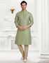 PISTA GREEN Kurta JAQURD Silk Brocade Churidar