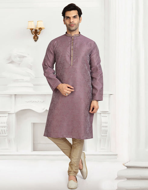 LILAC Kurta JAQURD Silk Brocade Churidar