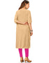 Brown Handloom Slab Chudidar Kurti Back View