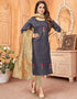 Grey Handloom Slab Chudidar Kurti