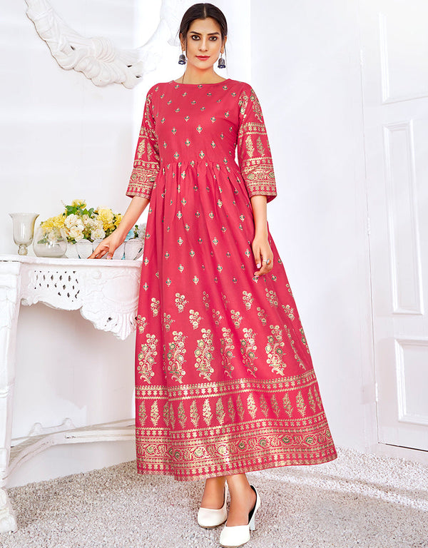 Pink 14 Kg Rayon Kurti Kurti