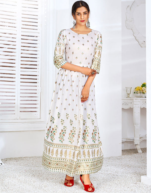 White 14 Kg Rayon Kurti Kurti