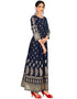 Navy Blue 14 Kg Rayon Kurti Kurti Closure View
