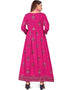 Magenta Pure 14Kg Rayon With A-Line Cut Anarkali Gown Back View