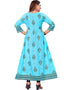 Sky Blue Pure 14Kg Rayon With A-Line Cut Anarkali Gown Back View