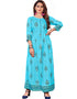 Sky Blue Pure 14Kg Rayon With A-Line Cut Anarkali Gown