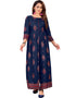Navy Blue Pure 14Kg Rayon With A-Line Cut Anarkali Gown