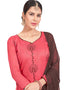Pink Chanderi Chudidar Salwar Suits Closure View