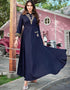 Navy Blue 14Kg Heavy Rayon Anarkali Gown